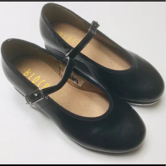 BLOCH - YOUNG GIRLS - SIZE 11.5 - BLACK - MARY JANE - TAP DANCE SHOES