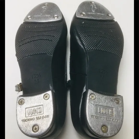 BLOCH - YOUNG GIRLS - SIZE 12.5 - BLACK - MARY JANE - TAP DANCE SHOES