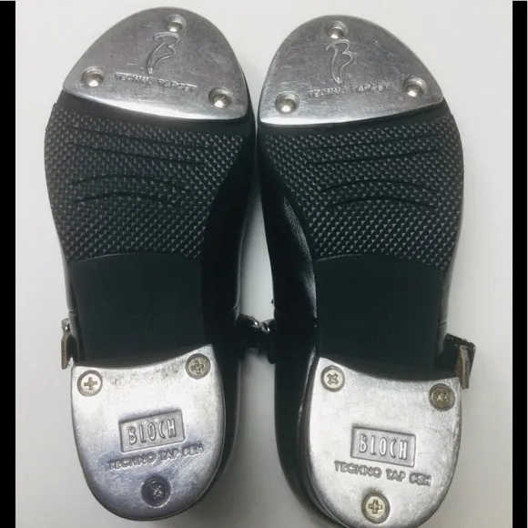 BLOCH - YOUNG GIRLS - SIZE 8.5 - BLACK - MARY JANE - TAP DANCE SHOES