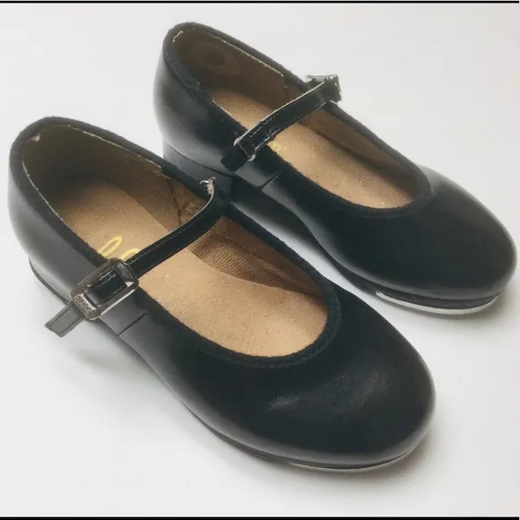 BLOCH - YOUNG GIRLS - SIZE 9.5 - BLACK - MARY JANE - TAP DANCE SHOES