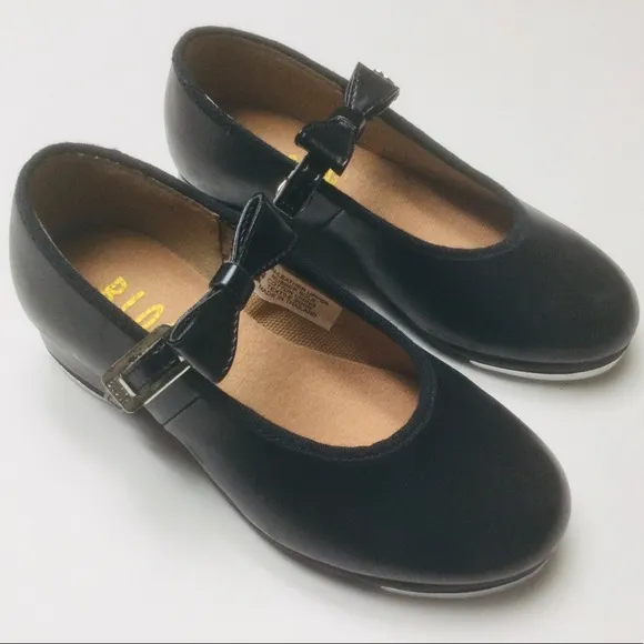 BLOCH - YOUNG GIRLS - SIZE 9.5 - BLACK - MARY JANE - TAP DANCE SHOES