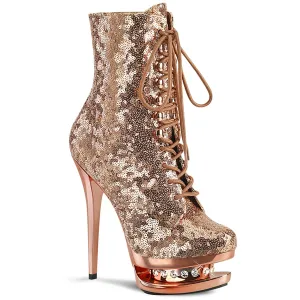 BLONDIE-R-1020  Rose Gold Sequins/Rose Gold Chrome