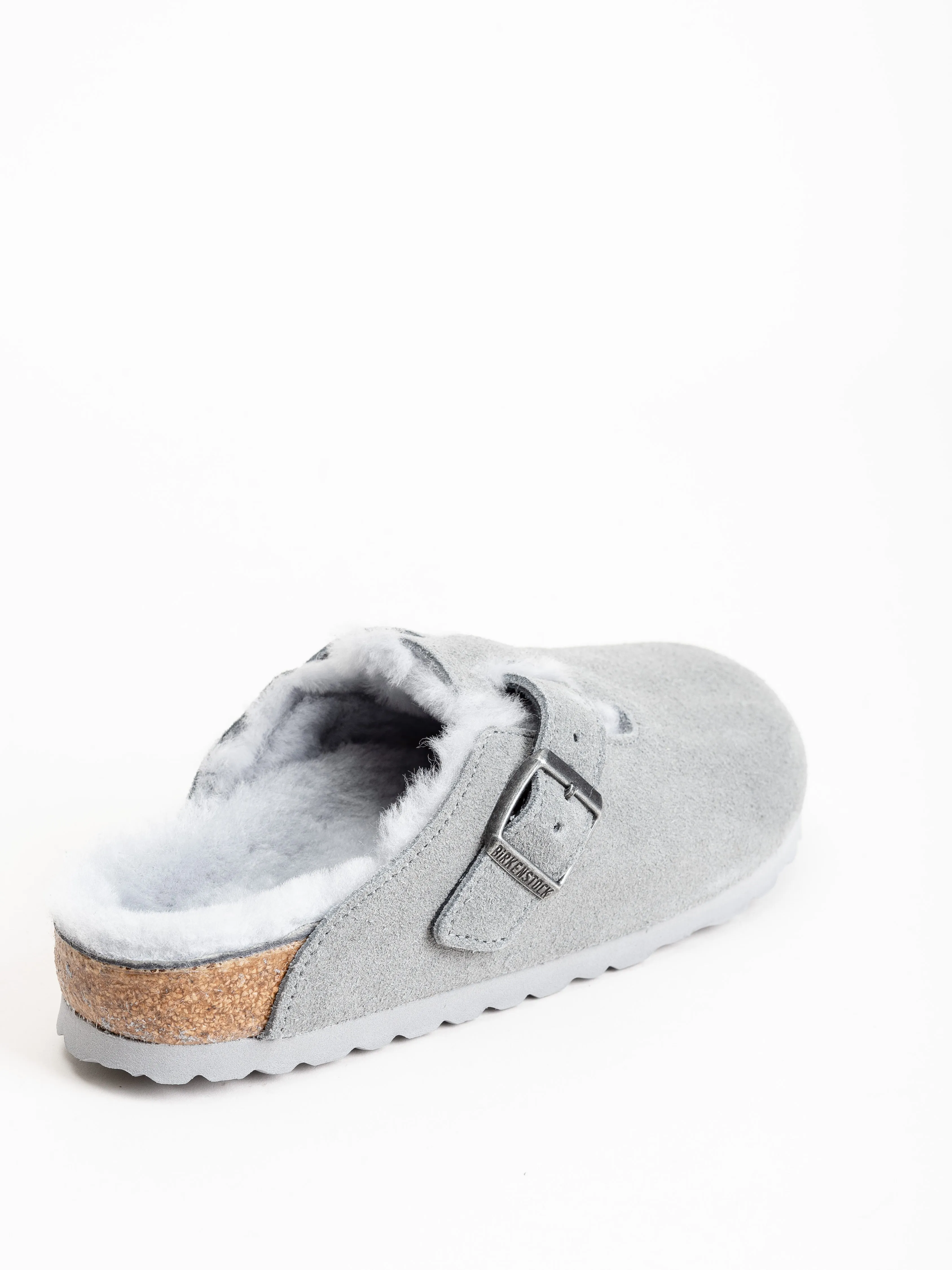 boston shearling clog - dove gray