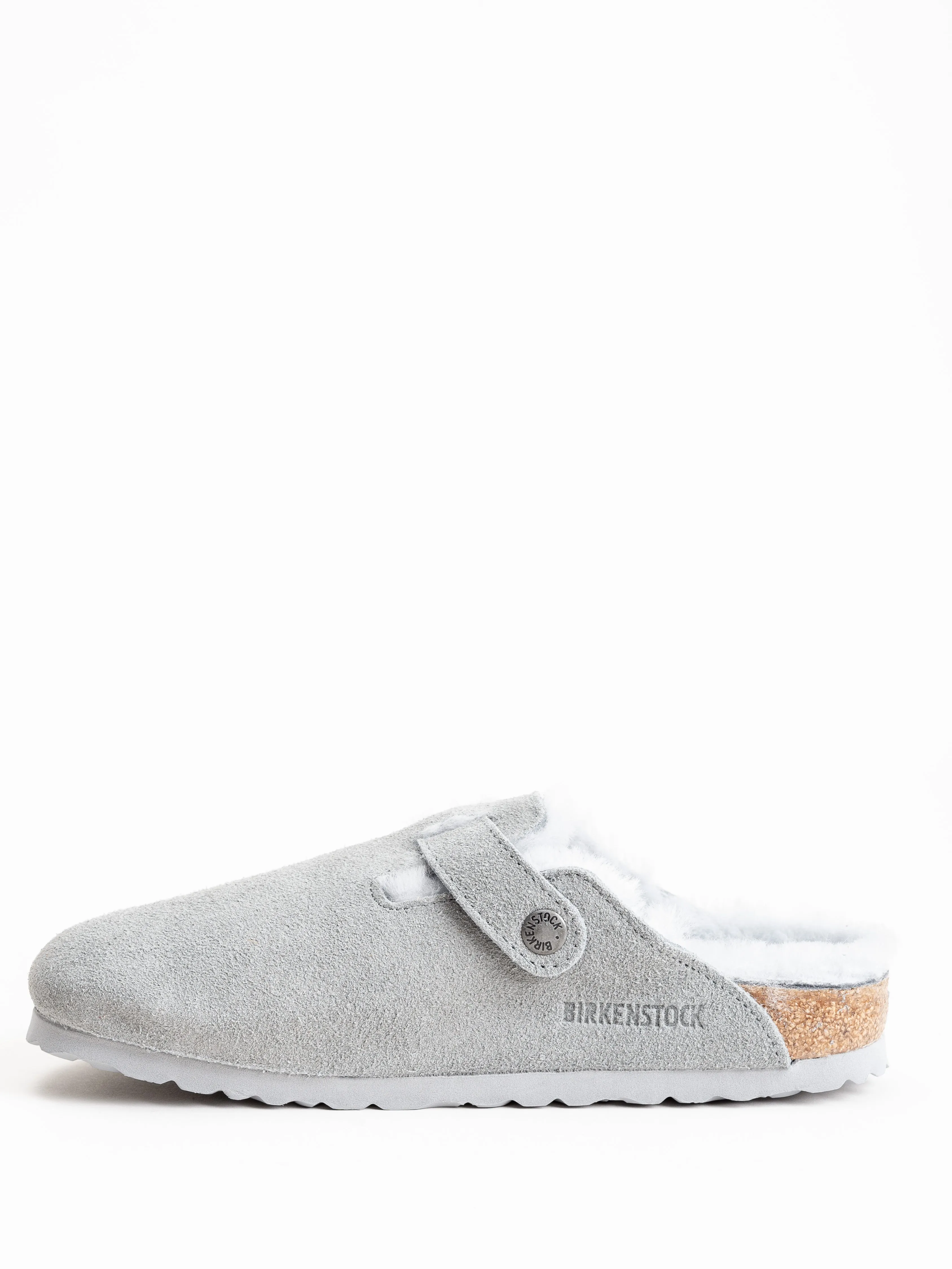 boston shearling clog - dove gray
