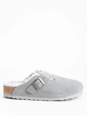 boston shearling clog - dove gray