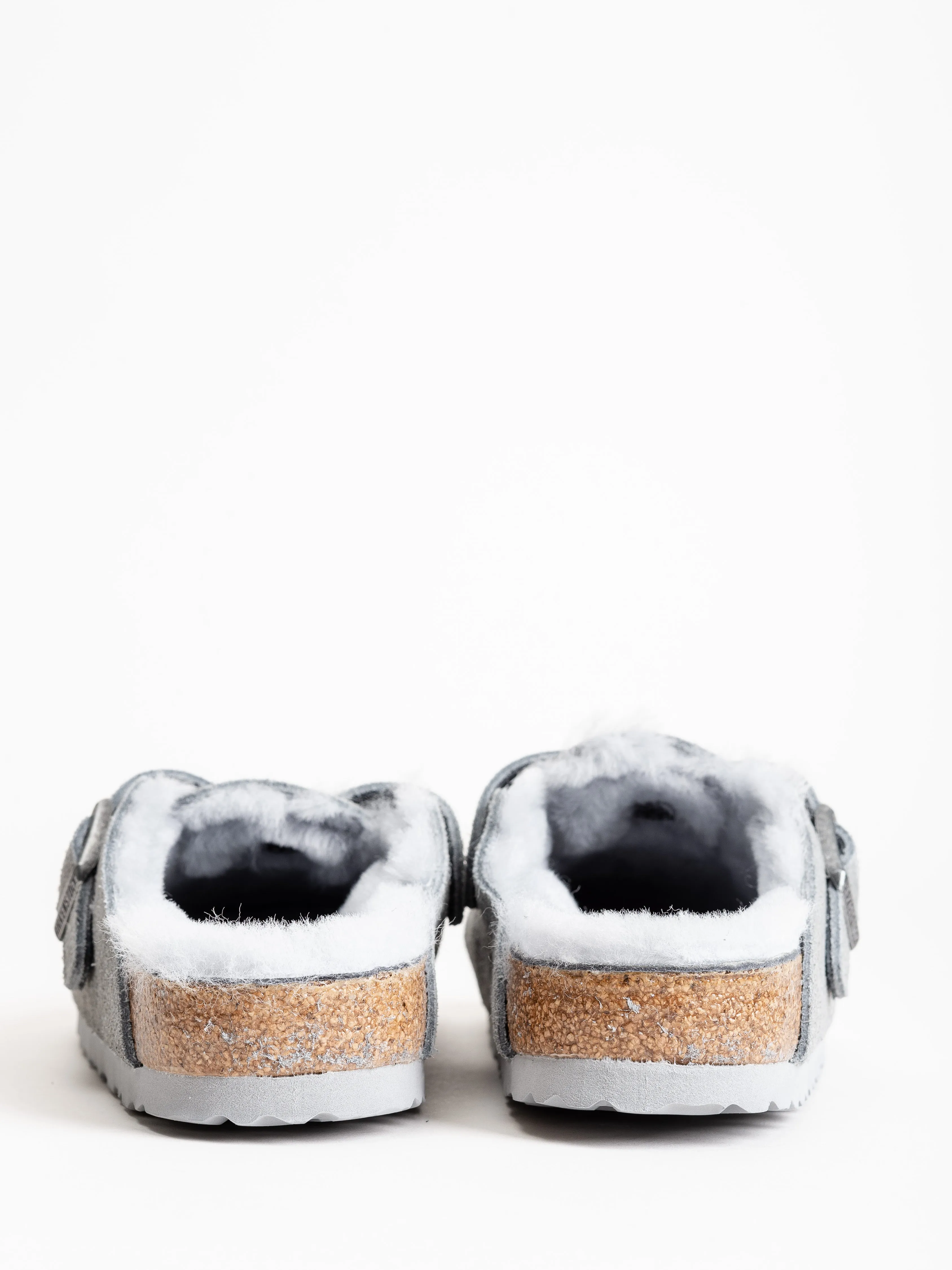 boston shearling clog - dove gray