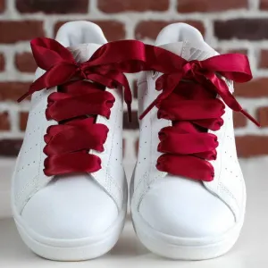 Burgundy satin laces