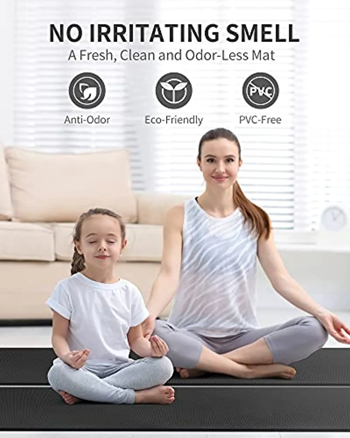 CAMBIVO Non Slip Yoga Mat for Women and Men, Eco Friendly TPE Exercise Fitness Mat for Yoga, Home Workout, Pilates, Stretching, Floor Exercises (68" x 24" x 6 mm Thick)