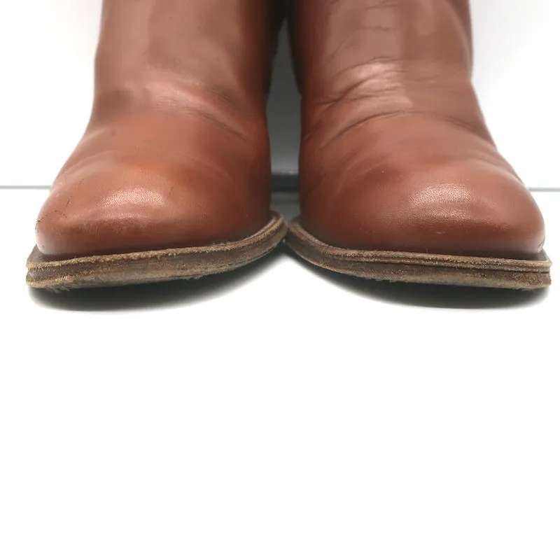 Chloe Ankle Strap Ankle Boots Brown Leather Size 41