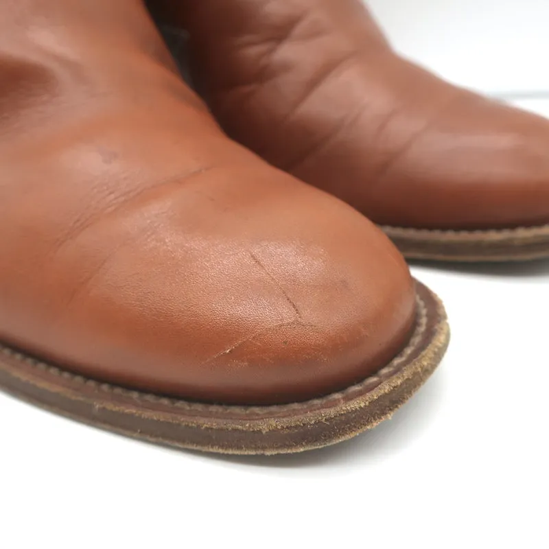 Chloe Ankle Strap Ankle Boots Brown Leather Size 41
