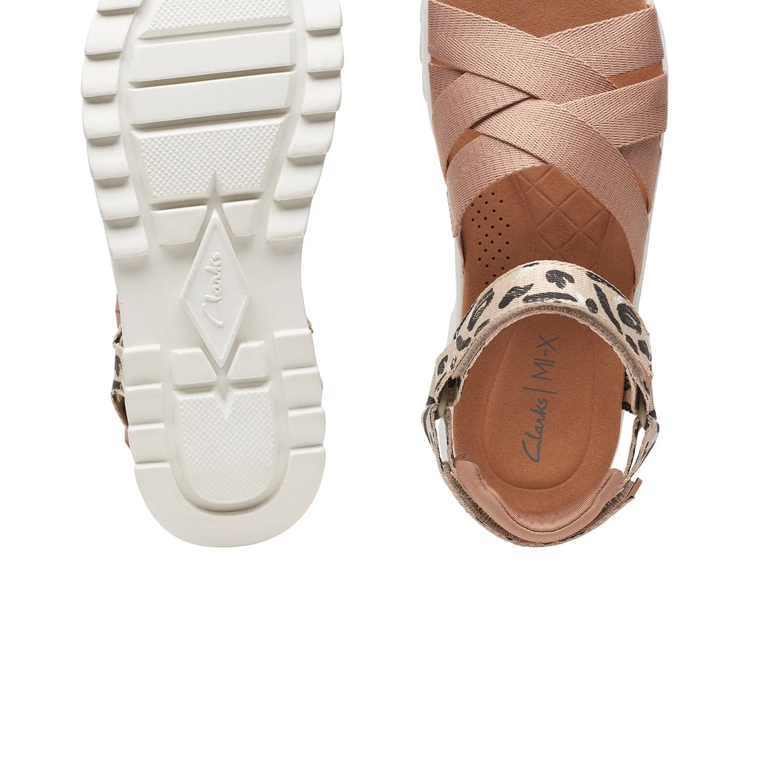 Clarks Dashlite Cross - Sandals - Praline Combi - 261704274 - D Width (Standard Fit)
