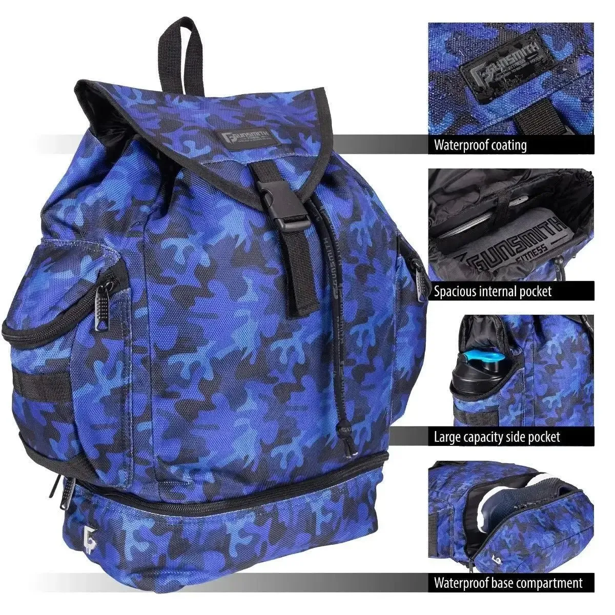 Clearance - Blue Camo Backpack