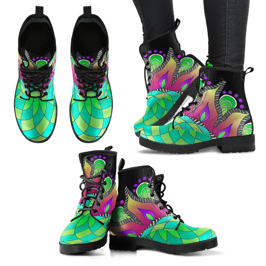 Colorful Daring Mandala Women's Boots (select color)