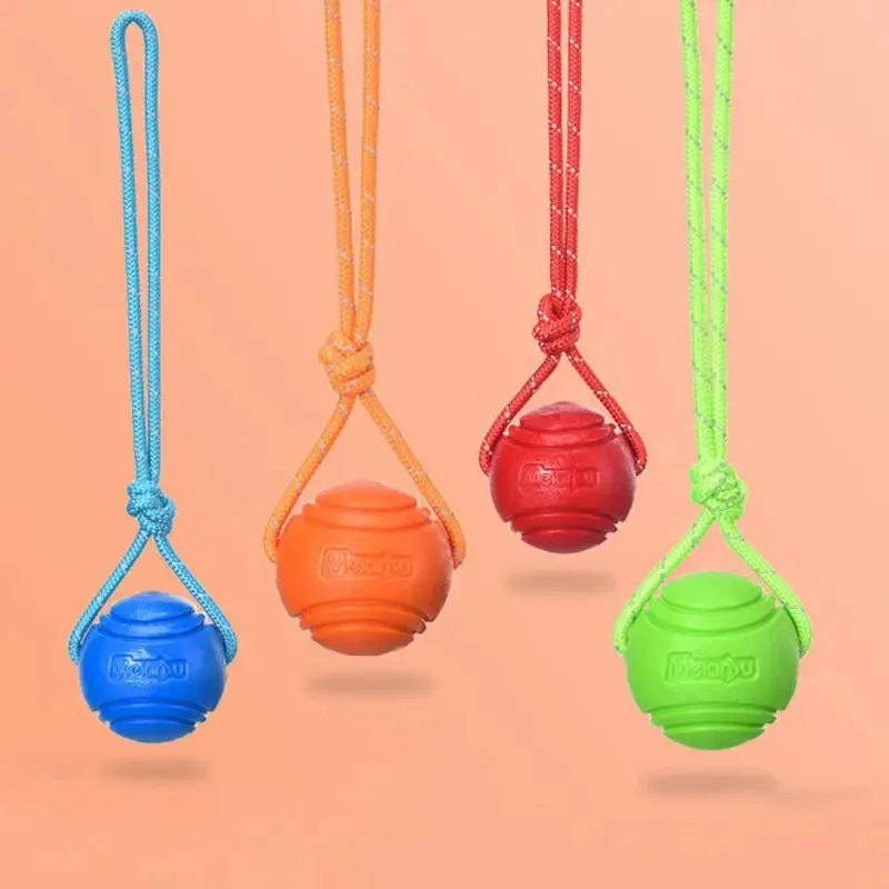 Cotton Rope Dog Training Ball Nontoxic Durable Interactive Toy