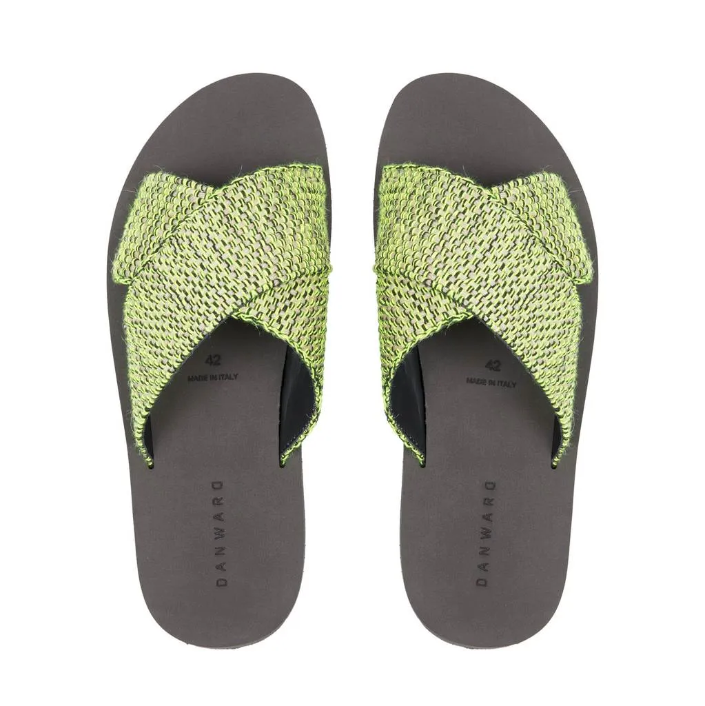 Danward Men's Criss-Cross Slide w/ Micro Bottom
