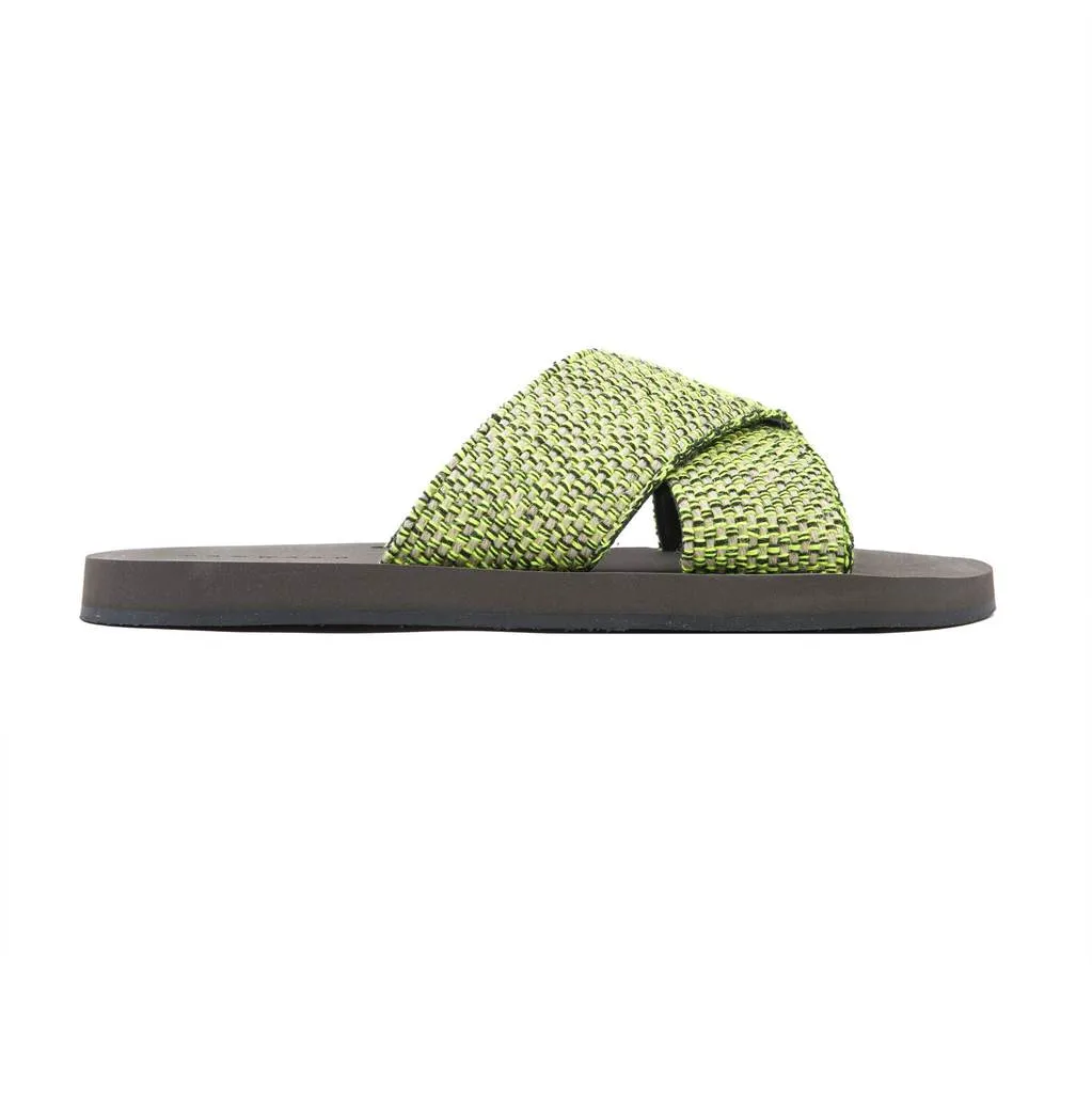 Danward Men's Criss-Cross Slide w/ Micro Bottom