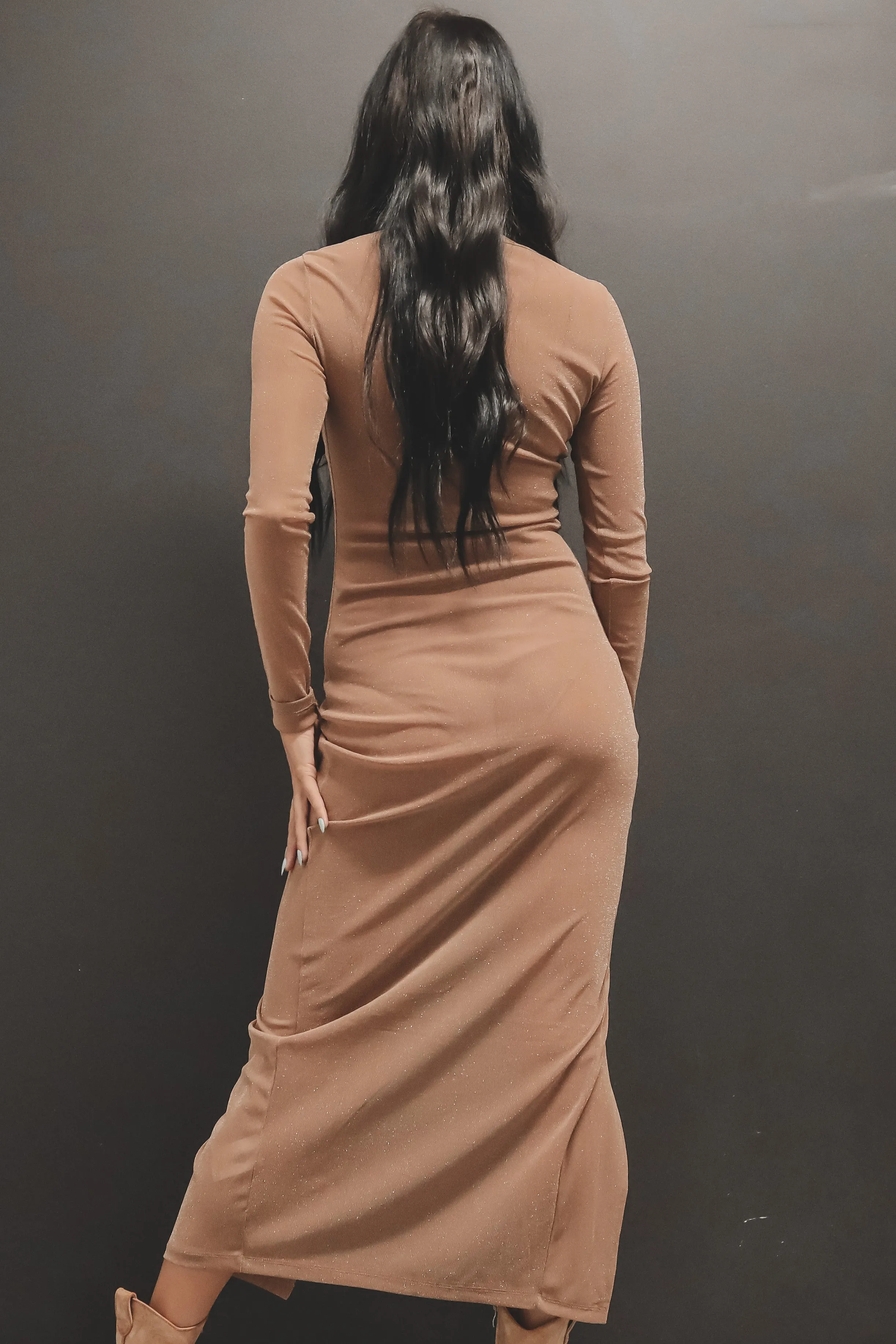 DEAL Stand Out In A Crowd Sparkly Sheer Maxi Dress