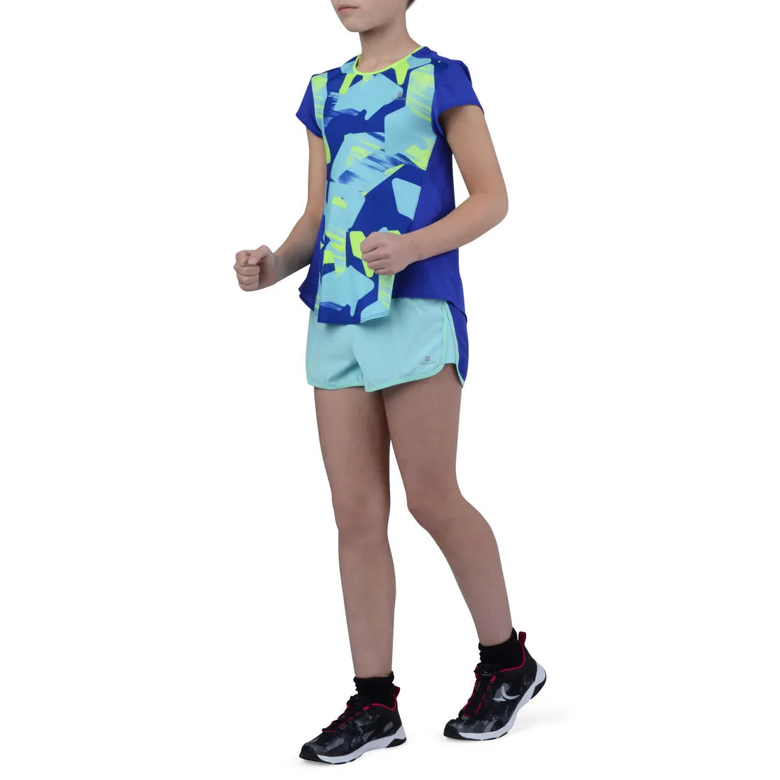 Energy Girls' Short-Sleeved Gym T-Shirt - Blue