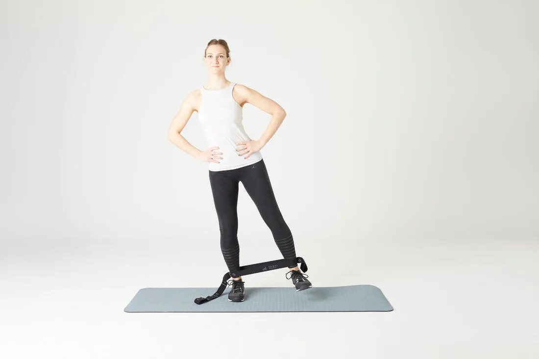 Fabric Fitness Resistance Band 15 kg - Black