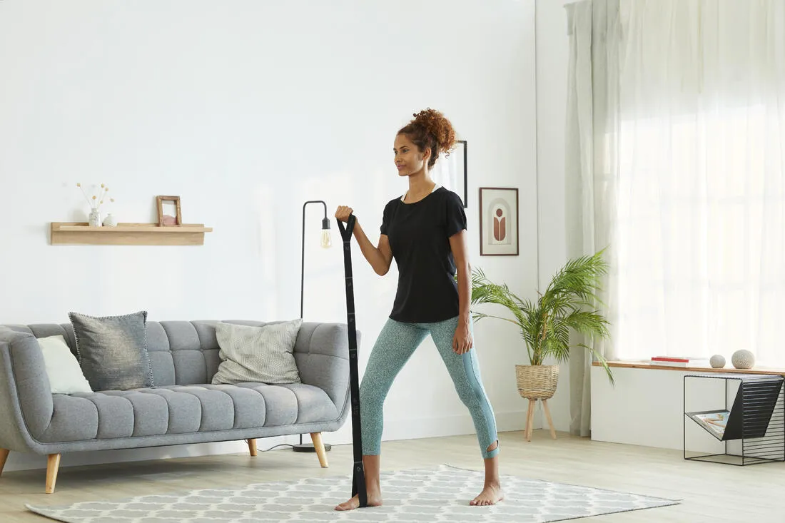 Fabric Fitness Resistance Band 15 kg - Black