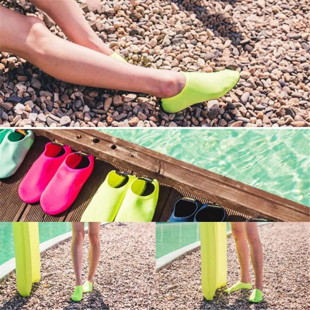 Fashion Barefoot Water Skin Shoes Anti-skid Socks Beach for Swim Surf Yoga Exercise Orange_XS 34-35