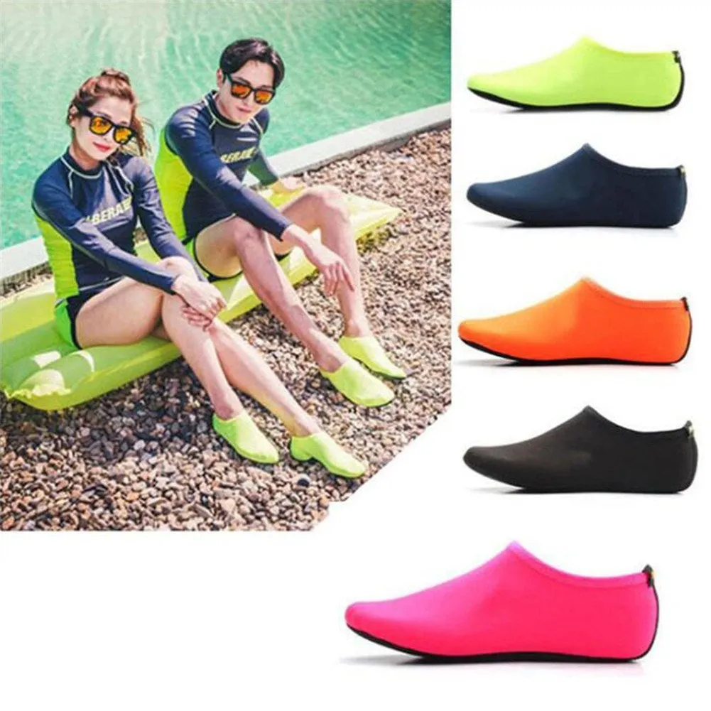 Fashion Barefoot Water Skin Shoes Anti-skid Socks Beach for Swim Surf Yoga Exercise Orange_XS 34-35