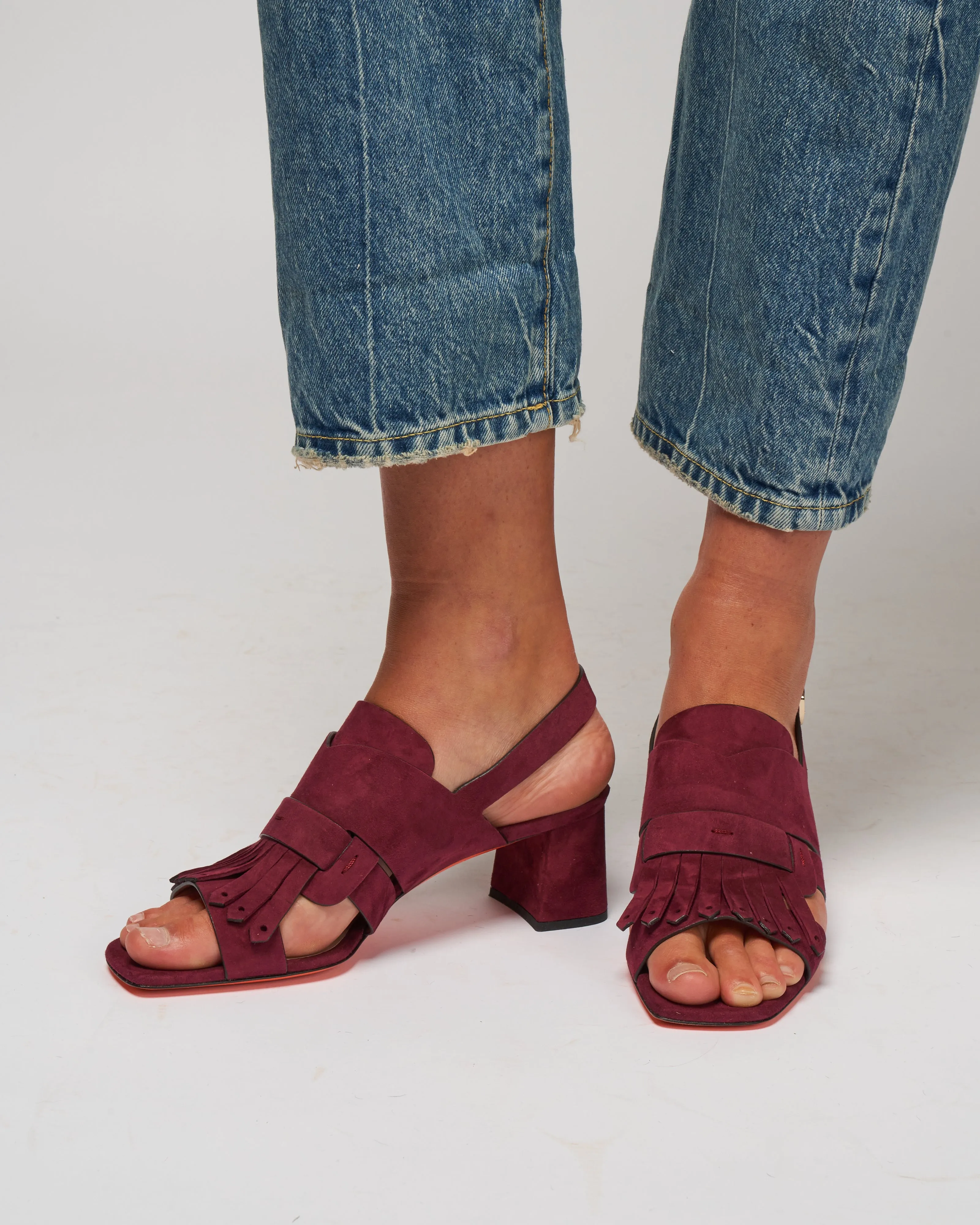 fixture heel- burgundy