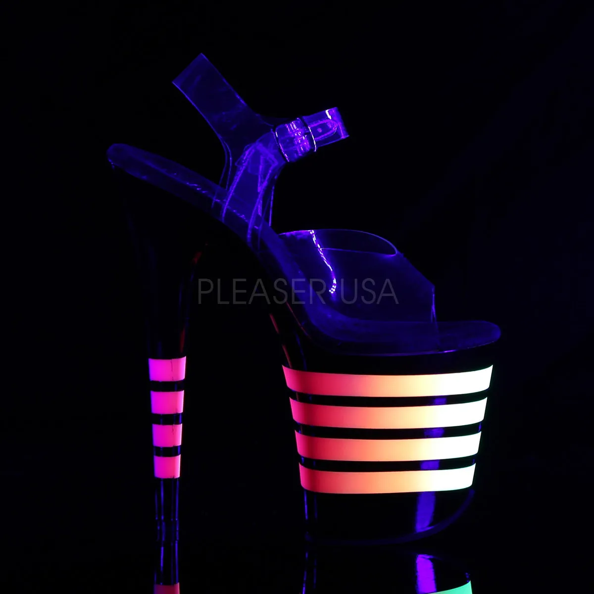 FLAMINGO-808UVLN  Clear/Black-Neon Lines