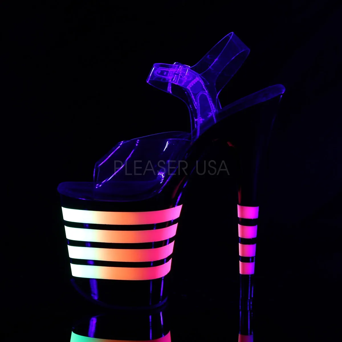 FLAMINGO-808UVLN  Clear/Black-Neon Lines