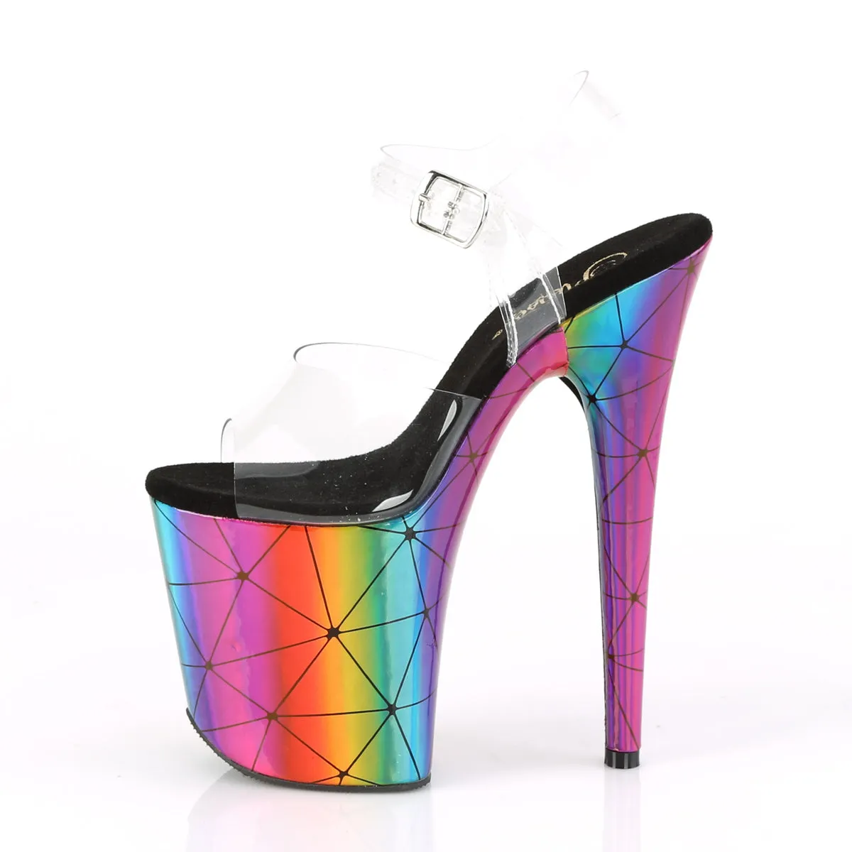 FLAMINGO-808WR  Clear/Laser Rainbow Hologram Wrapped