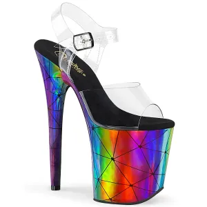 FLAMINGO-808WR  Clear/Laser Rainbow Hologram Wrapped