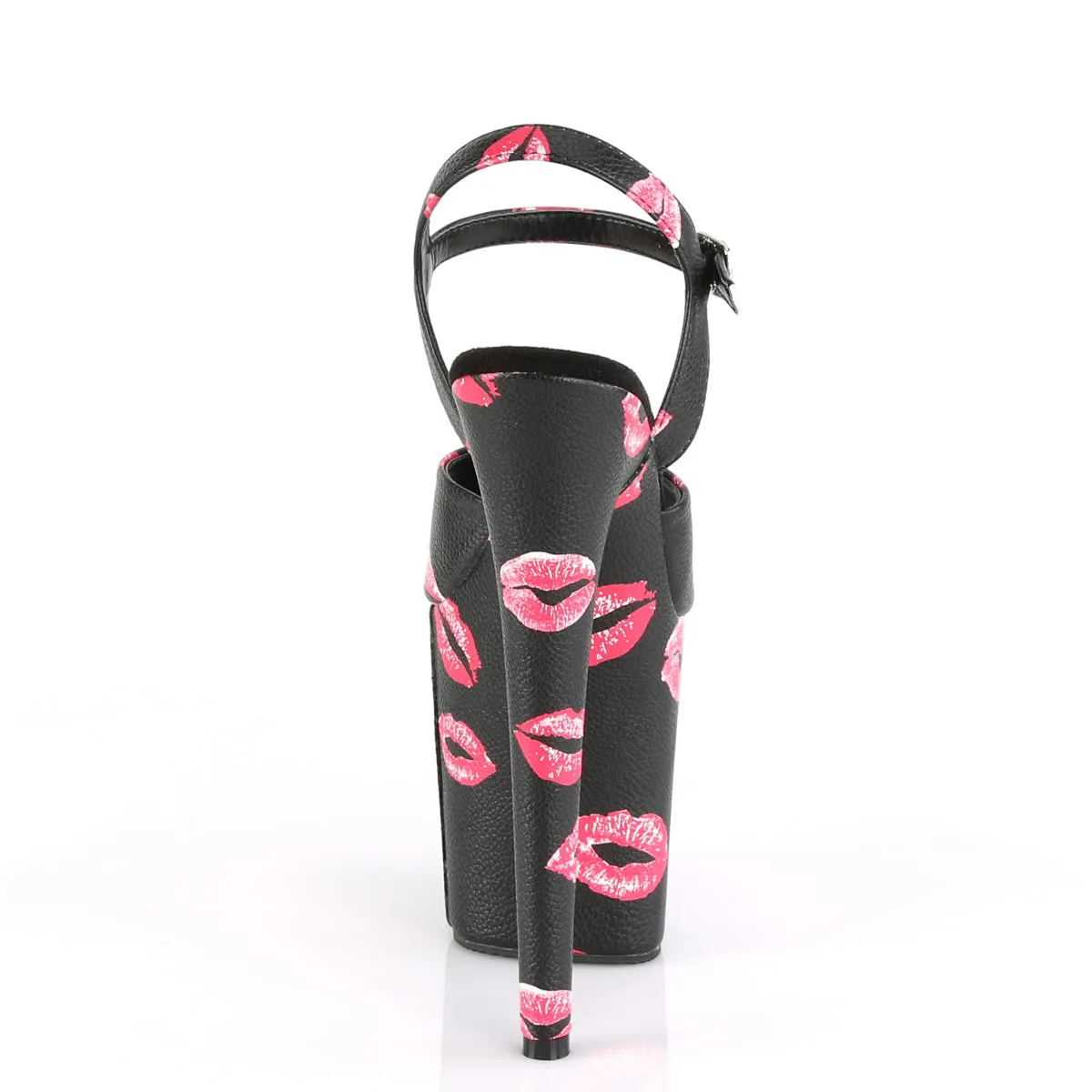 FLAMINGO-809 KISSES  Black Faux Leather/Black Faux Leather
