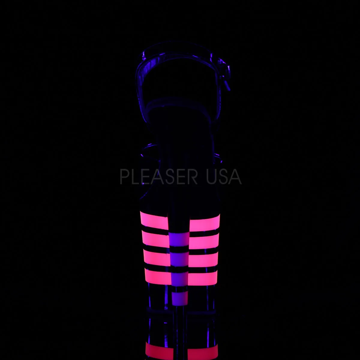 FLAMINGO-809UVLN  Black Patent/Black-Neon Lines