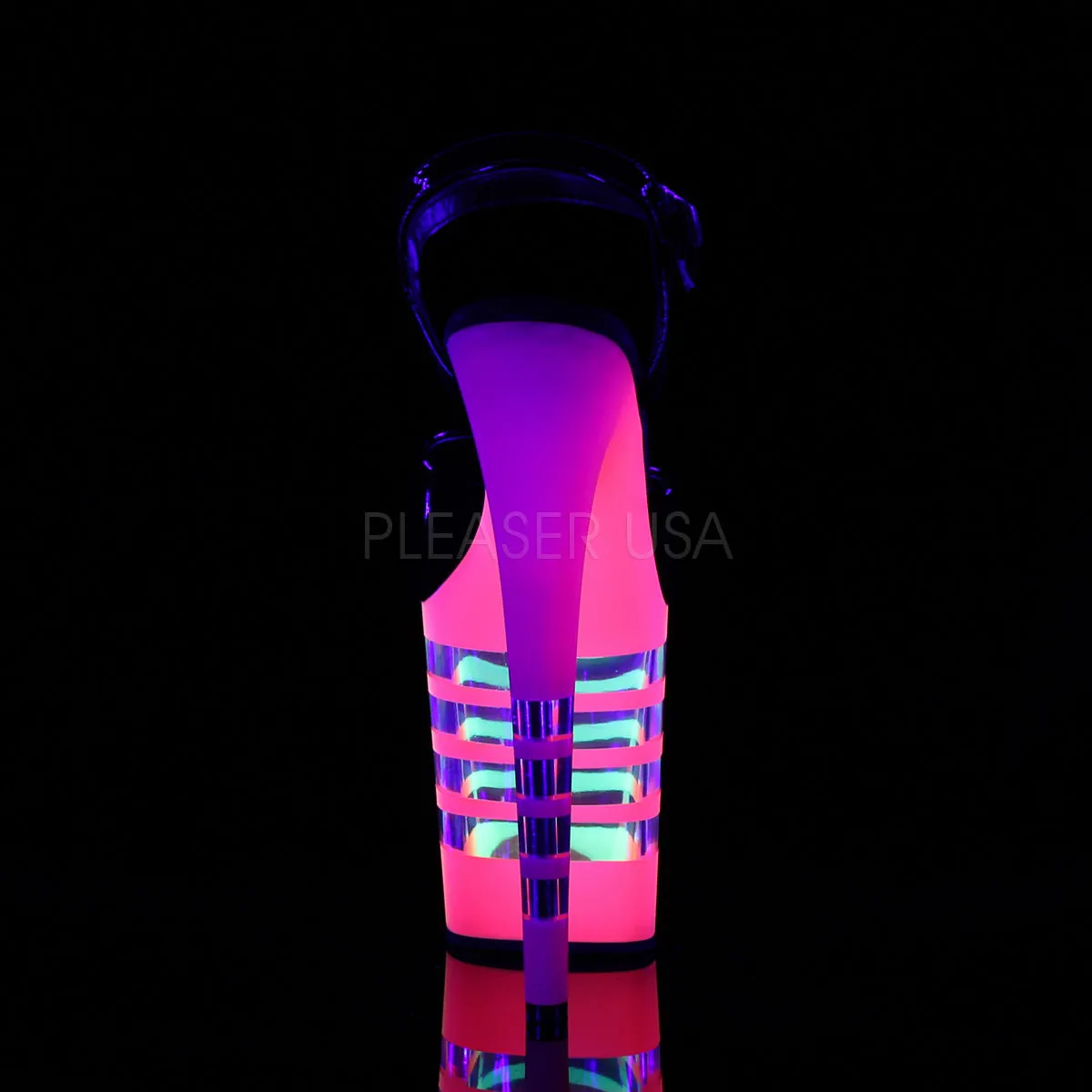 FLAMINGO-809UVLN  Black Patent/Neon Multi