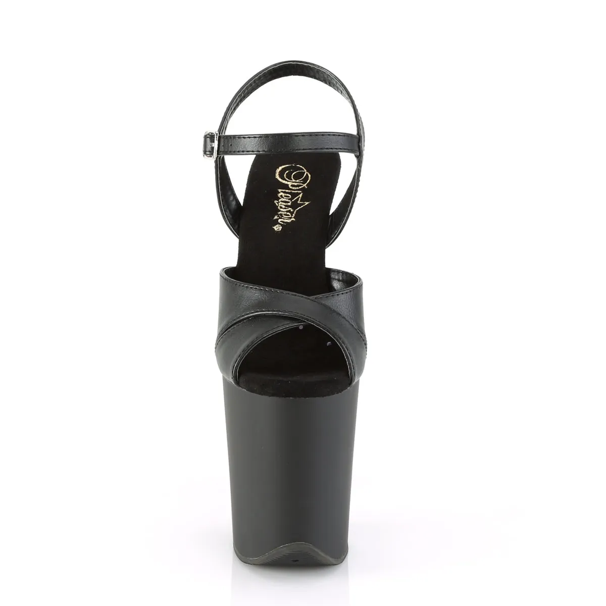 FLAMINGO-816  Black Faux Leather/Black Matte