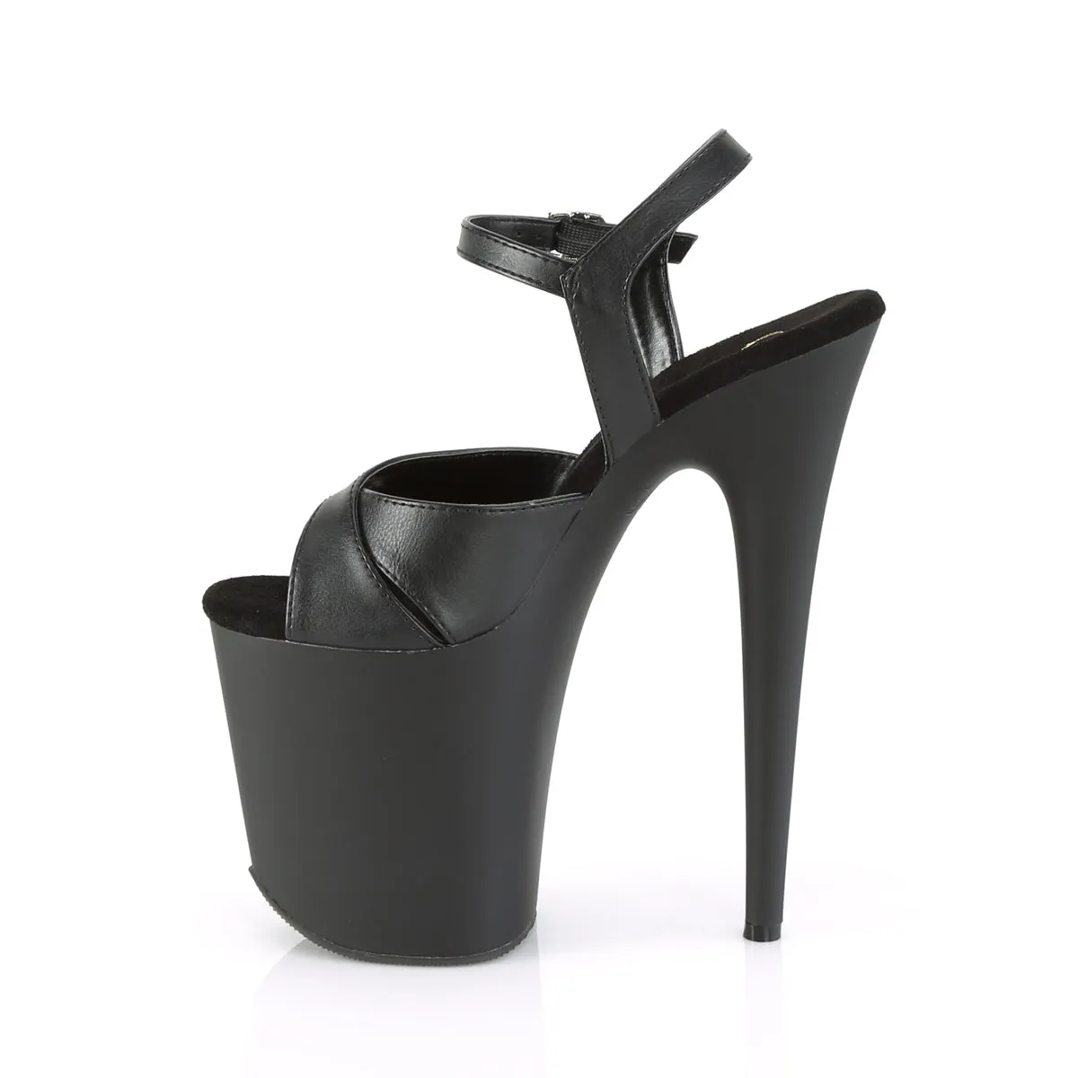 FLAMINGO-816  Black Faux Leather/Black Matte