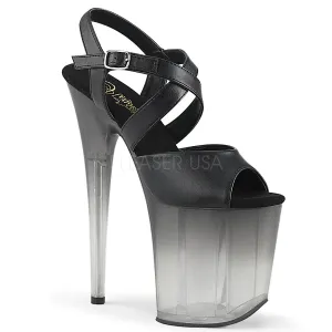 FLAMINGO-822T  Black Faux Leather/Faded Black