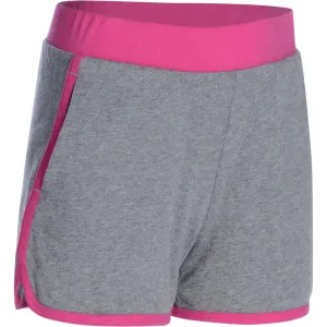 Girls' Gym Shorts - Grey/Pink