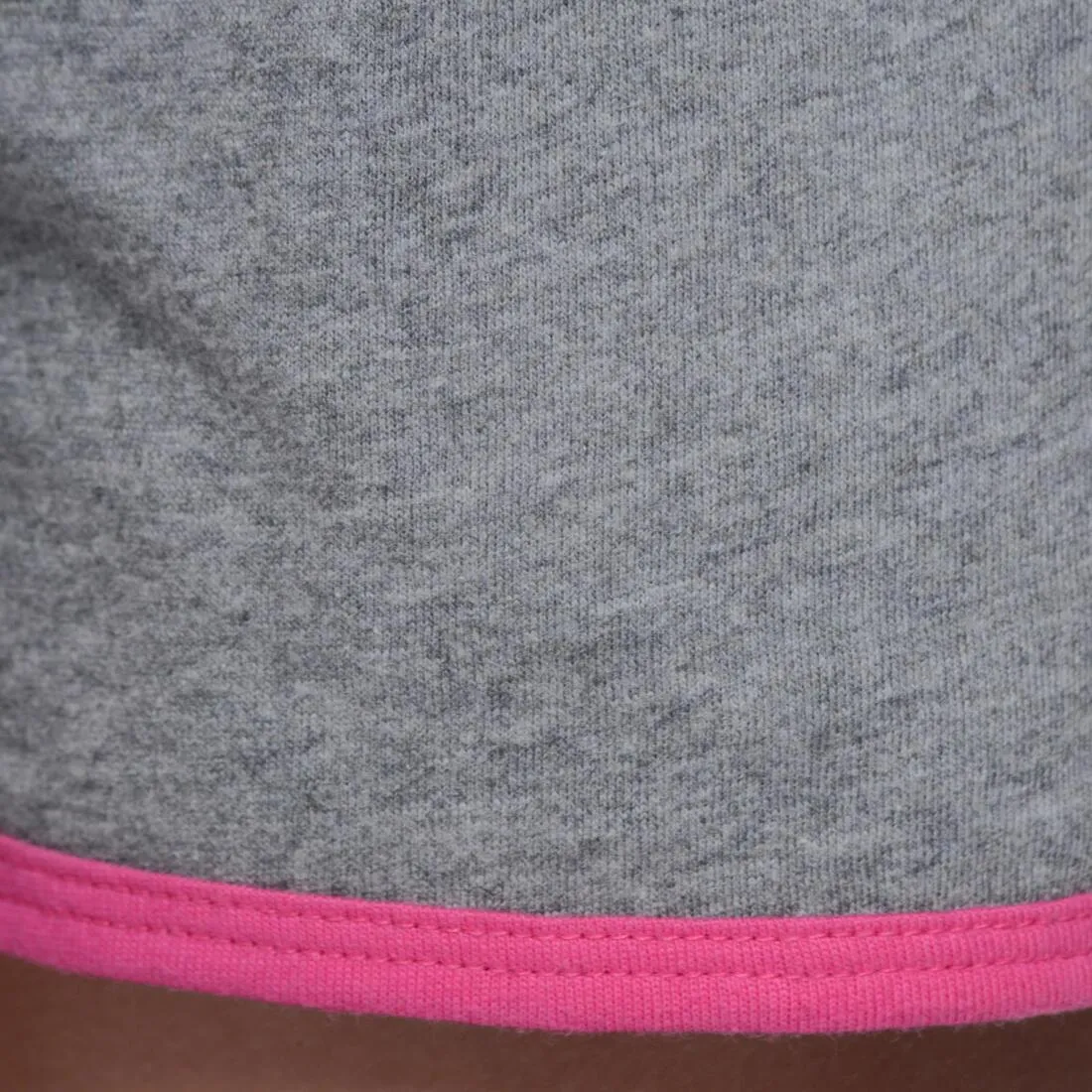 Girls' Gym Shorts - Grey/Pink