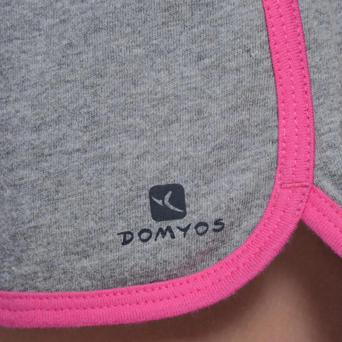 Girls' Gym Shorts - Grey/Pink