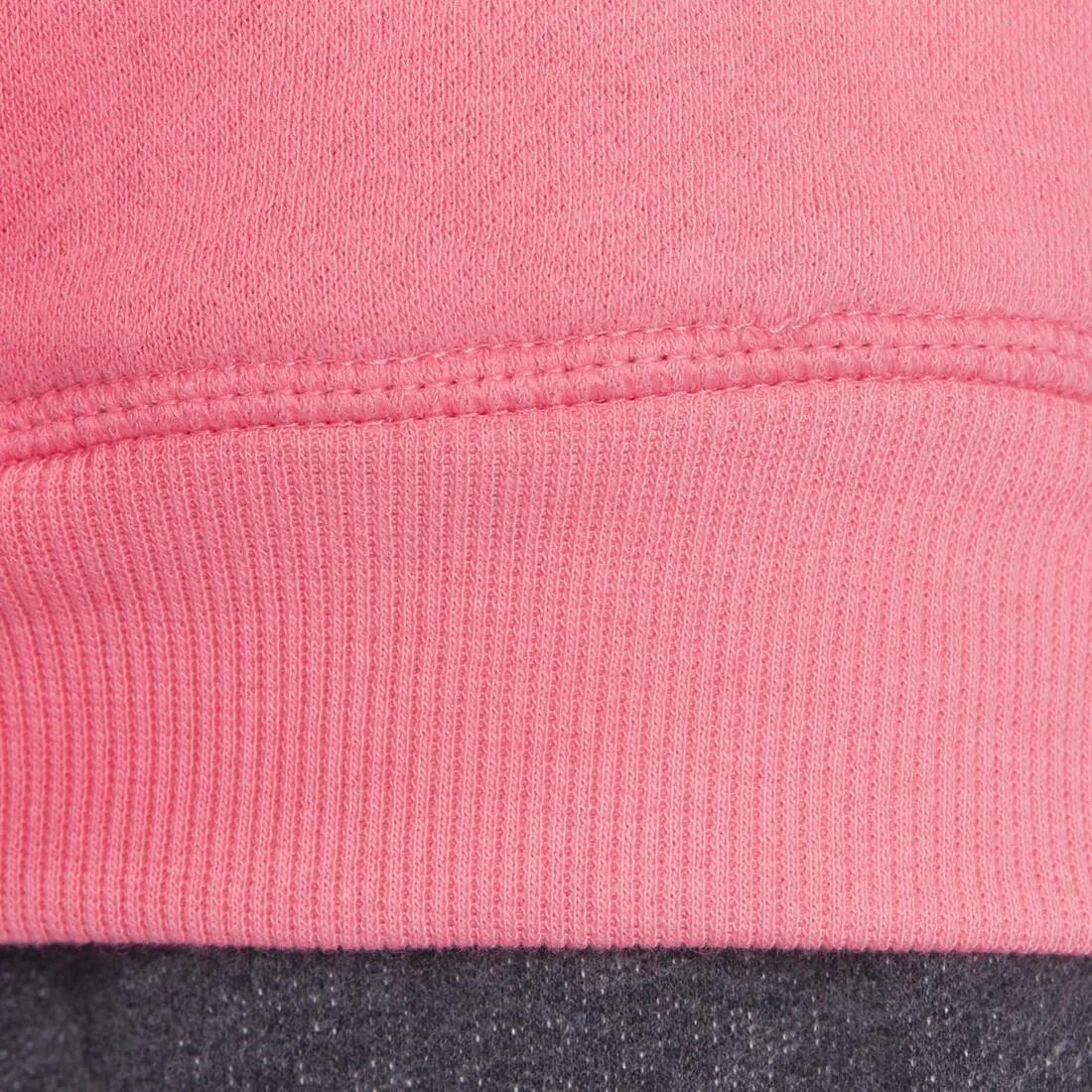 Girls' Warm Zip-Up Hooded Gym Sweatshirt Print