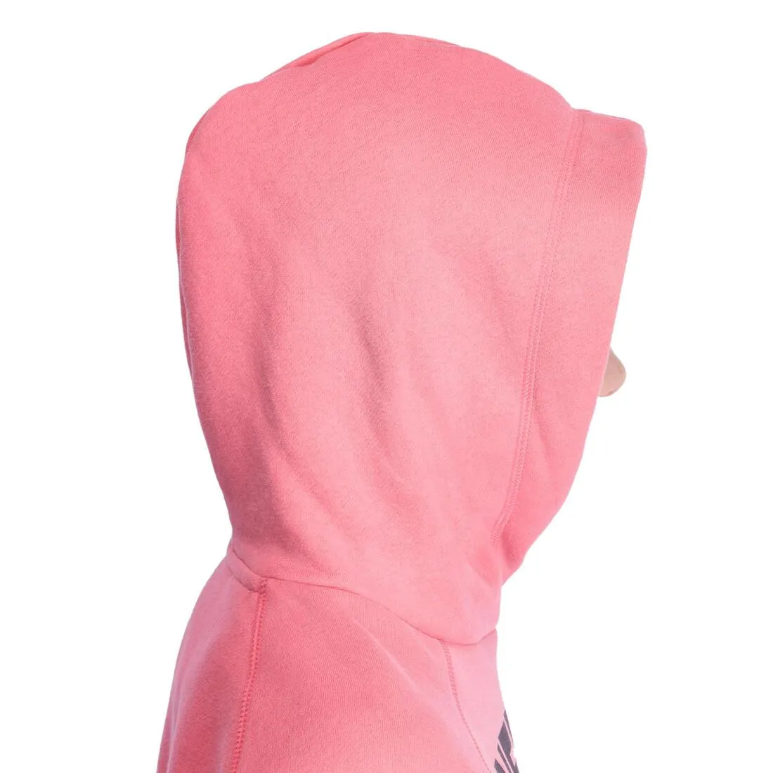 Girls' Warm Zip-Up Hooded Gym Sweatshirt Print