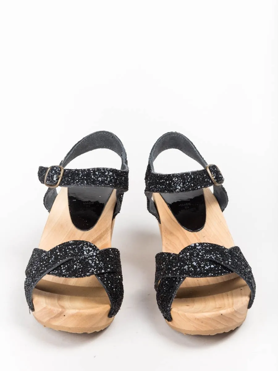 glitter disco clog