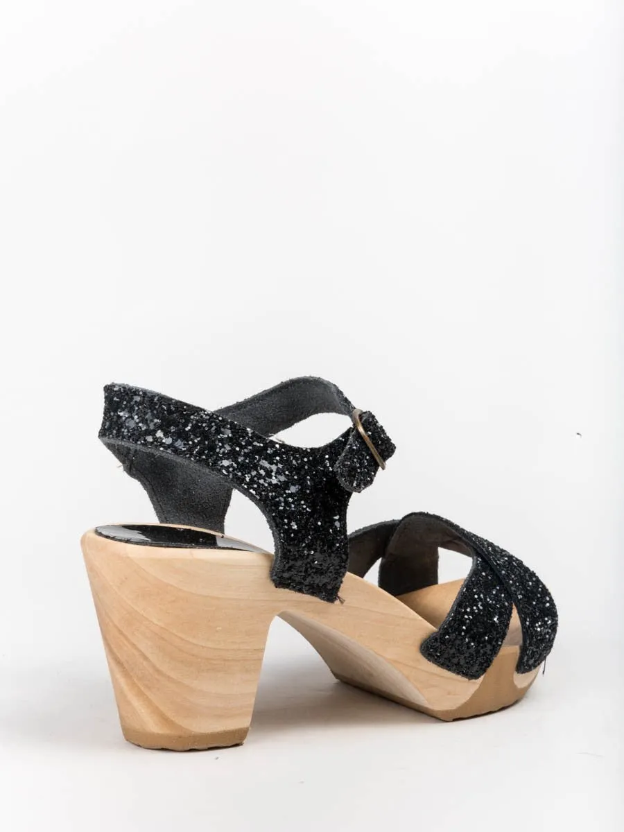 glitter disco clog