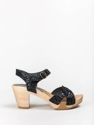 glitter disco clog