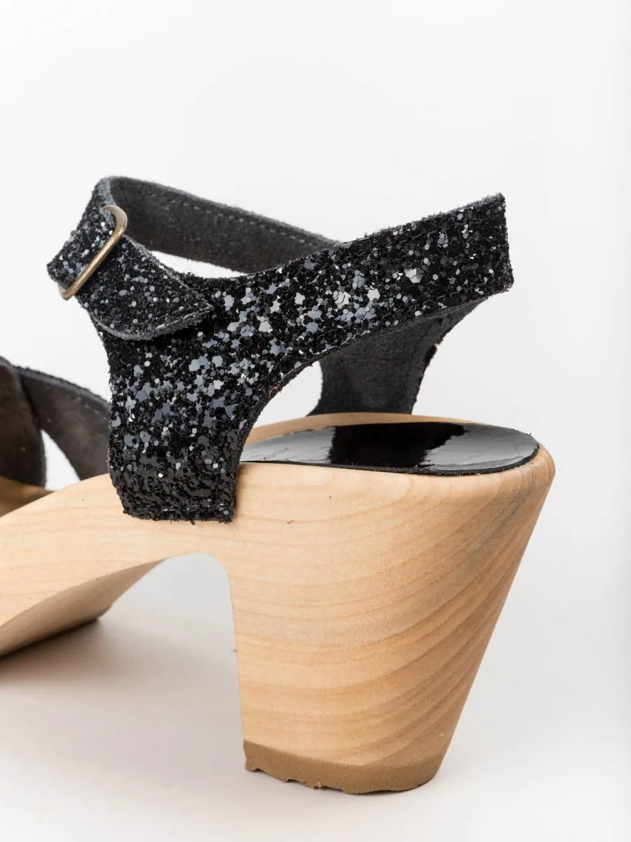 glitter disco clog