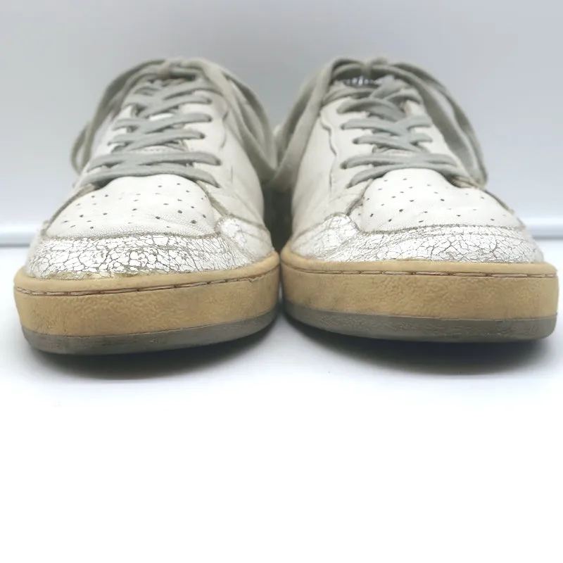 Golden Goose Ballstar Glitter Star Sneakers White Leather Size 38