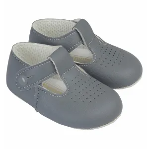 Grey Dimple Baby Pram Shoe