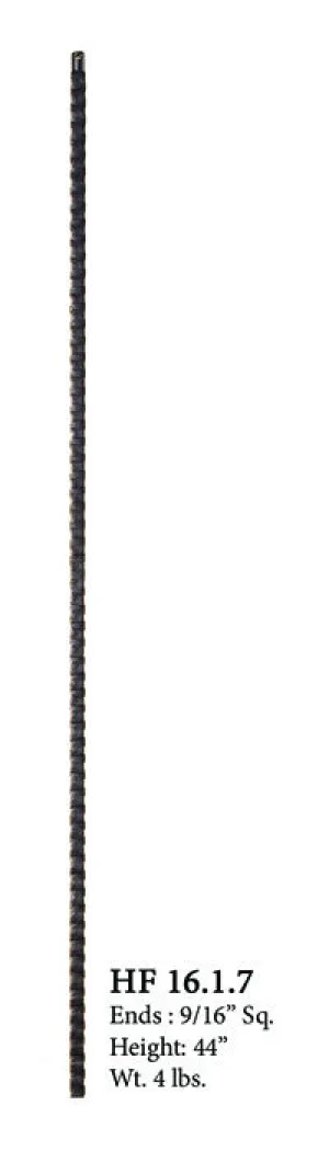 HF 16.1.7 Plain Square Face Hammered Iron Baluster