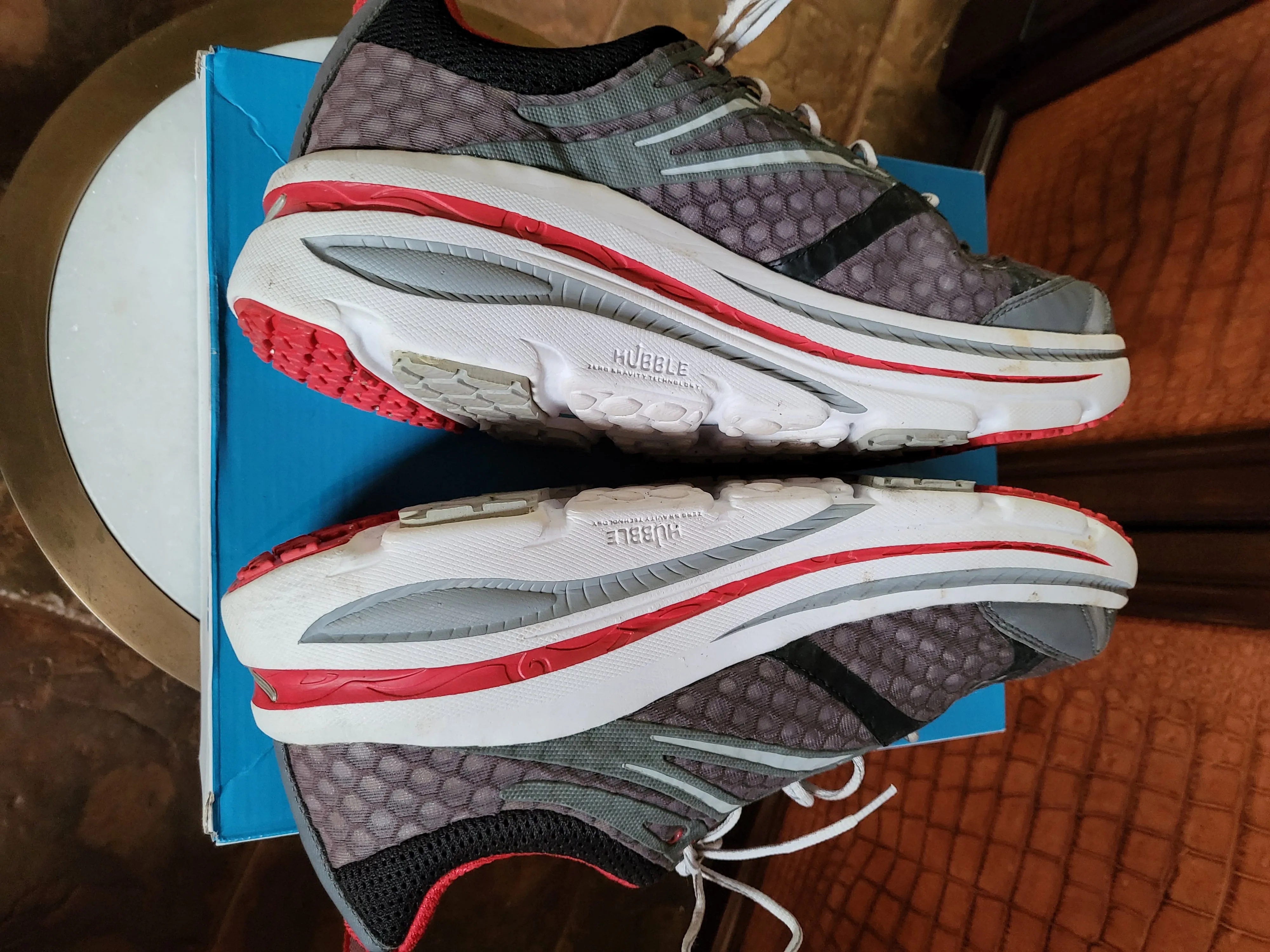 Hoka One One Men's Stinson 3 ATR Shoes 1008326 Grey / Orange Flash Size 14.5